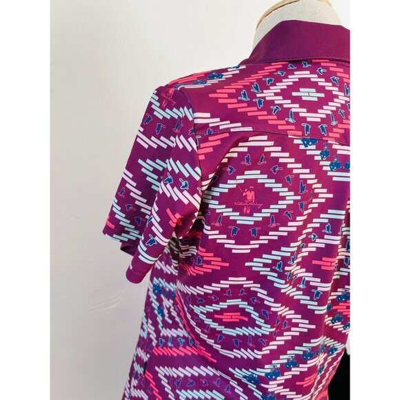 William Murray Women's SZ Medium Polo dress Fall into Formation Golf Aztec Triba - Picture 5 of 11